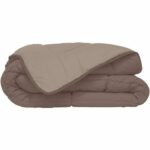 Piumino HUDSON in microfibra leggera 200g / m² 240x260 cm Taupe e lino