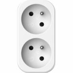 Biplite - QUARX - 2P 16A - Bianco e grigio chiaro, conforme NF