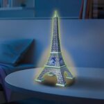 Ravensburger-Puzzle 3D Torre Eiffel fosforescente 50 anni-Da 10 anni-216p numerato da montare senza colla-Accessori inclusi-11591 - immagine 3