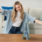 Ravensburger-Puzzle 3D Torre Eiffel fosforescente 50 anni-Da 10 anni-216p numerato da montare senza colla-Accessori inclusi-11591 - immagine 4