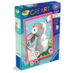 CreArt Kids 18x24cm Coniglio e farfalla, Kit di pittura con i numeri, Numero d'arte, Età 7+, 25836, Ravensburger - immagine 4