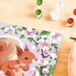 CreArt Kids 18x24 cm Scoiattolo in primavera, Kit da dipingere con i numeri, dai 9 anni in su, 25837, Ravensburger - immagine 5