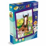 CreArt Kids 18x24cm Cavallo e Gattini, Kit Dipingi con i Numeri, Numero d'Arte, Età 7+, 25840, Ravensburger - immagine 5