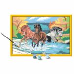 CreArt Kids 31x21cm Mandria di cavalli, Kit di pittura con i numeri, Numero d'arte, Età 9+, 25846, Ravensburger - immagine 2