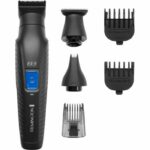 REMINGTON PG3000 Trimmer multifunzione in grafite serie G3, lame per capelli, barba, viso, autoaffilanti