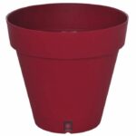 Fioriera rotonda RIVIERA LOFT - Plastica - Diametro 40 cm - Rosso