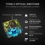 Tastiera cablata - ottica e meccanica - roccat - vulcan ii max - azerty - retro -brief - nero - immagine 5