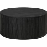 Tavolino - Rotondo - MDF - Nero - Essential - Diametro 80 cm Altezza 36 cm - RONIN