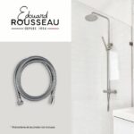 Flessibile doccia - ROUSSEAU - Dadi metallici antitorsione - Riduzione di portata - Lunghezza 2 m - Acciaio inox cromato a doppia graffatura - immagine 2