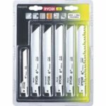 RYOBI 6 Lame variegate in legno e metallo per sega a sciabola