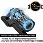 Aspirapolvere a batteria Samsung Bespoke Jet Plus VS20B95B43N con stazione di pulizia - Potenza 210 AW - 2 batterie - immagine 3