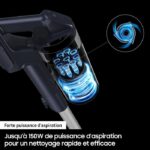 SAMSUNG VS15A6031R4 - Aspirapolvere elettrico 150 AW - Aspirazione multiciclonica JET 60 - Filtrazione HEPA - Autonomia 40min - immagine 3