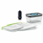 BOSCH 1x box sottovuoto con vassoio raccogligocce (1,0 l) - 3 sacchetti per congelatore (1,2 l) - 3 sacchetti per congelatore (3,8 l) -500 bar
