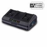 Caricabatterie doppio - SCHEPPACH - 2,4 A - SDBC2.4A - Carica contemporaneamente due batterie agli ioni di litio della gamma Scheppach 20V IXES