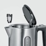 SEVERIN WK3418 Bollitore 1,7 L con temperatura regolabile fino a 100 ° C, incrementi di 5 ° C, display LCD, senza bisfenolo A, base 360 °, acciaio inossidabile - immagine 5