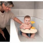 2 in 1 piccolo bagno smolito - tabella di attività regolabile - fissaggio mediante ventosa - adatto a superfici lisce - blu - immagine 2