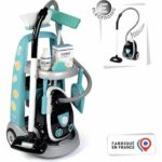 Smoby - Carrello pulizia + aspirapolvere elettronico con rumore di aspirazione - 9 Accessori - Batterie incluse - dai 3 anni