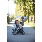 Smoby - Triciclo Baby Driver Plus Grigio - Bici Evolutiva Per Bambini Da 10 Mesi - Ruote Silenziose - Freno di Stazionamento - immagine 5