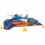 Dickie - Camion da trasporto da 40 cm + Elicottero + Veicolo della Gendarmeria - A partire da 3 anni - immagine 2