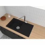 Lavello STRADOUR incorporato in EINNA, SMC BLACK STRAW - 06, 1 vasca, dimensioni 78 * 43,5 cm, svuotamento manuale - immagine 2