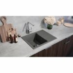 Lavello - Resina SMC - Grigio cemento - Incasso - STRADOUR - Cube 1C XS - 62 x 50 cm - immagine 2