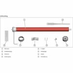 Motore per tapparella radio + telecomando RM20MMB - SUPERROLLO - SR20925 - Diametro 60 mm - 20 Nm - Coppia max. peso tenda 44 kg - immagine 2