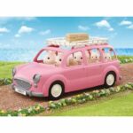 Il minivan rosa e il set da picnic