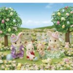 La caccia alle uova per i fratelli e le sorelle Rabbit Marguerite - Famiglie Sylvanian - immagine 3