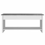 Tavolino da caffè elevabile HAPPY - Bianco e grigio - L 50 cm - immagine 5