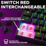 Tastiera da gioco meccanica - THE G-LAB - KEYZ TALLIUM - Rossa - immagine 2