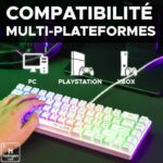 Tastiera da gioco - THE G-LAB - KEYZ-HYDROGEN-W/FR - Membrana bianca al 60% - immagine 5