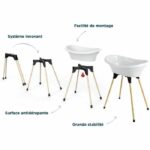 THERMOBABY VASCA KIT VASCO Bianco Mughetto: vasca + piedini + tubo di scarico - immagine 3