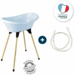 KIT VASCA THERMOBABY VASCO Fleur Bleue: vasca + piedini + tubo di scarico