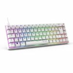 Tastiera da gioco - The G-Lab - KEYZ TITAN - Meccanica (interruttore rosso) - Cablata - RGB - Bianca