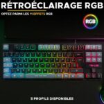 Tastiera da gioco - The G-Lab - KEYZ CAESIUM - RGB - Nero e grigio - TKL - immagine 2