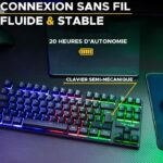 Tastiera da gioco - The G-Lab - KEYZ CESIUM TKL WIRELESS - wireless - azerty - Nera - immagine 2