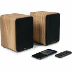 THOMSON WS602DUO - Set di 2 altoparlanti con cassa in legno - 100W - Bluetooth 5.0 - 2 uscite RCA - Legno chiaro - immagine 3
