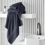 TODAY Asciugamano da bagno 70x130 cm 100% cotone - Blu marino - immagine 3