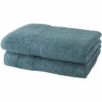 Set di 2 asciugamani TODAY 50x90 cm 100% Cotone - Pavone