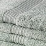 TODAY Essential - Set 10 Asciugamani 50x90 cm 100% Cotone, colore Celadon - immagine 4