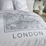 Completo letto - TODAY - JAVA - 2 persone - 240x220 cm - Cotone - Stampa Londra - Bianco - immagine 3