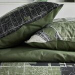 Completo letto - TODAY - JAVA - 2 persone - 240x220 cm - Cotone - Stampa New York - Verde - immagine 4