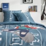 Completo letto - TODAY - JAVA - 2 persone - 240x220 cm - Cotone - Stampa Giappone - Blu - immagine 4