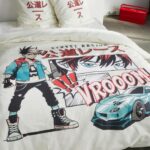 Completo letto - TODAY - JAVA - 2 persone - 240x220 cm - Cotone - Stampa Street racing - Bianco - immagine 4