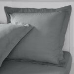 Cuscino cuscino oggi essenziale - 63 x 63+5 cm - 100% una cotone - acciaio - immagine 3