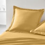 Cuscino cuscino teday essenziale - 63 x 63+5 cm - 100% uni cotone - ocra - immagine 3