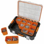 Valigetta organizer - TOOD - 12 scomparti rimovibili - Coperchio trasparente - 53x37x13 cm - immagine 3