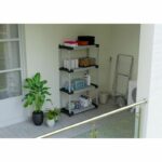 Ripiano in plastica - TOOD - 5 ripiani - Portata 80 kg - 80x40x171 cm - Nero/grigio - immagine 3
