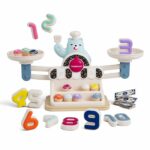 Orsetto dell'equilibrio delizioso - TOP LUMINOSO - Cupcakes - Vassoi dell'equilibrio - Equilibrio - Numeri - Conteggio