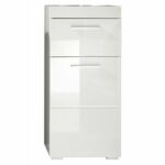 Base da bagno AMANDA - 1 anta + 1 cassetto - L37 x P31 x H79 cm - Bianco - TRENDTEAM